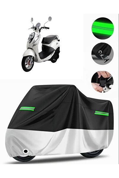 MotoEN Sym Mio 100 Rear Bag Compatible Premium Motorcycle Tarpaulin (Lock Com...