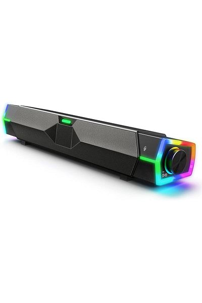 COOYA سماعات كمبيوتر، سماعات كمبيوتر تعمل بالبلوتوث وUSB مع ميكروفون، سماعات ألعاب ستيريو عالية الدقة