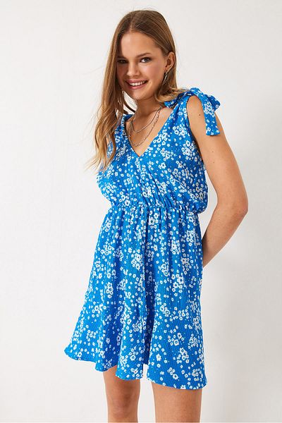 Bianco Lucci Rochie de vară din viscoză florală pentru femei 70255 60271051