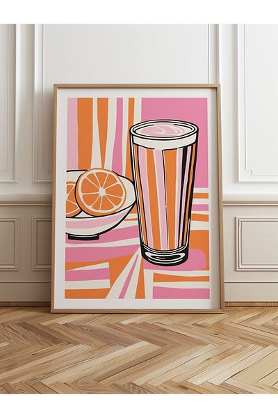 HOMEPACK Единична картина в дървена рамка, единичен плакат, картина TK/910