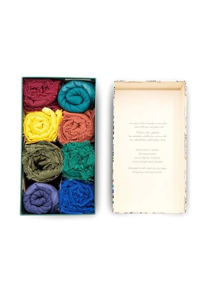 Mishkat Bold Scarves Box (8 Scarves)