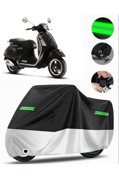 MotoEN Vespa Gts 250 Rear Bag Compatible Premium Motorcycle Tarpaulin (Lock C...