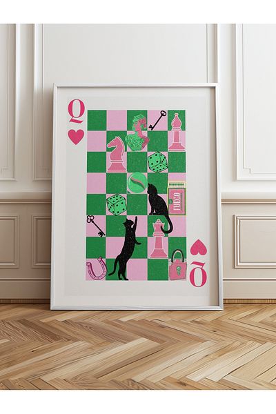 HOMEPACK Single Wooden Framed Painting Single Piece Poster Painting Tk906-1
