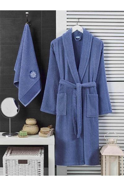 Elmira Textile رداء حمام رجالي/نسائي من Elmira مصنوع من القطن