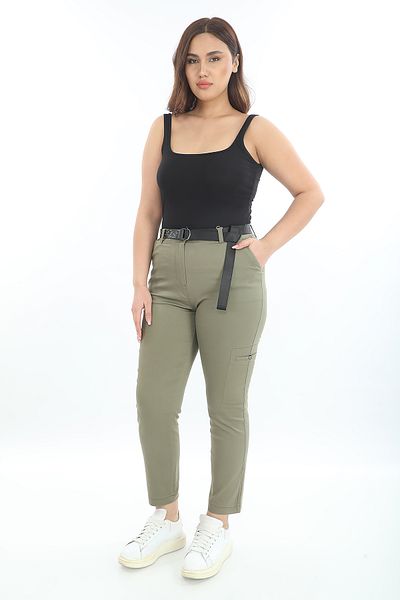 EXİTLİNE Women's Belted Side Pocket Trousers
