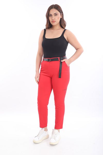 EXİTLİNE Women's Belted Side Pocket Trousers