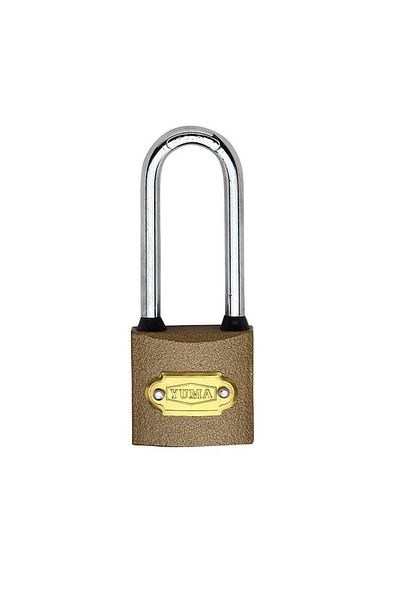 Banyolove Yuma Long Padlock, Yellow Coated Cast, with Long Hook 30 Mm, Ym 1032Bl