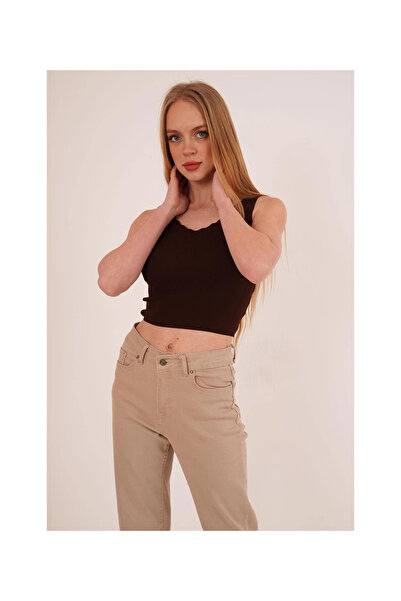 Cotton Mood 23256336 Knitwear Ladder Collar Athlete BROWN