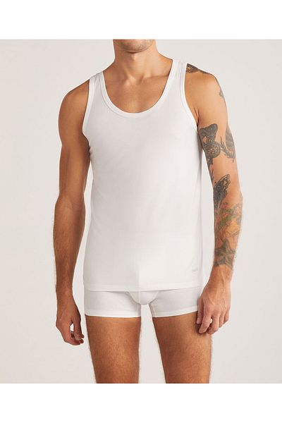 Kom Men's Cotton & Modal Basic Strap 4 Pieces Undershirt Lk.01.09.Ll.019