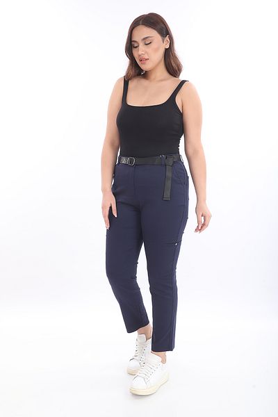 EXİTLİNE Women's Belted Side Pocket Trousers