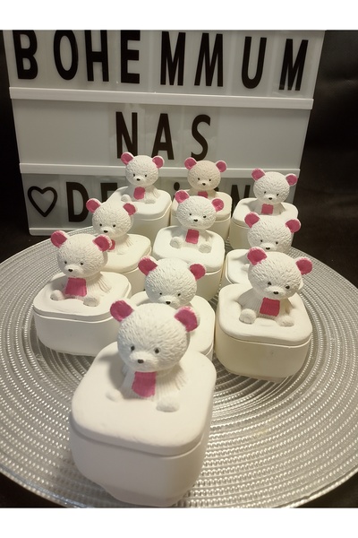 BOHEM 10 adet kare ayicik kapakli beton kutu