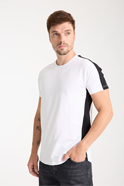 Kallisto Λευκό λαιμόκοψη Garni Λεπτομερές βαμβακερό βασικό