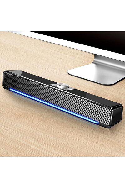 COOYA مكبر صوت كمبيوتر ساوند بار AUX سلكي USB مكبر صوت نظام مسرح منزلي ساوند بار محيطي للتلفزيون والكمبيوتر الشخصي