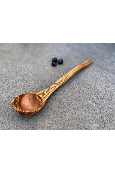 egedeneve Doğal Zeytin Ağacı Ahşap Kepçe – 36 cm - Afrodit Koleksiyonu - Taht...