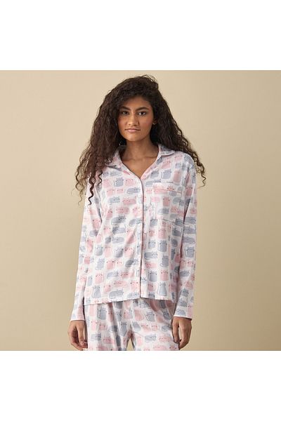 FAV Printed Shirt and Pyjama Set