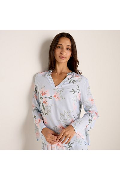 FAV Floral Print Long Sleeves Top and Pyjama Set