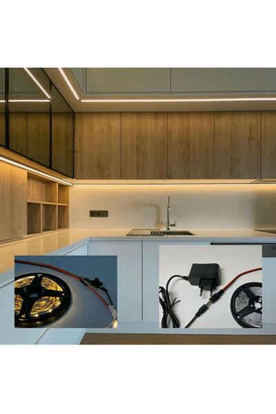 Led 5 METRE HAZIR TAK ÇALIŞTIR GÜNIŞIĞI LED MUTFAK DOLABI AYDINLATMA