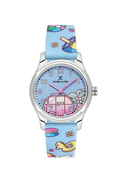 Daniel Klein Dk.1.13682-3 Silicone Cord Blue Kids Wrist Watch