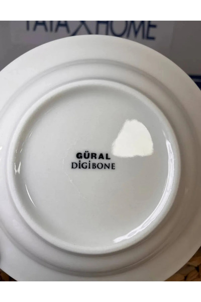 FAYA HOME 6'lı Güral Porselen Kuş Desen Kahvaltı Sunum Çerezlik Tabak - 14 cm