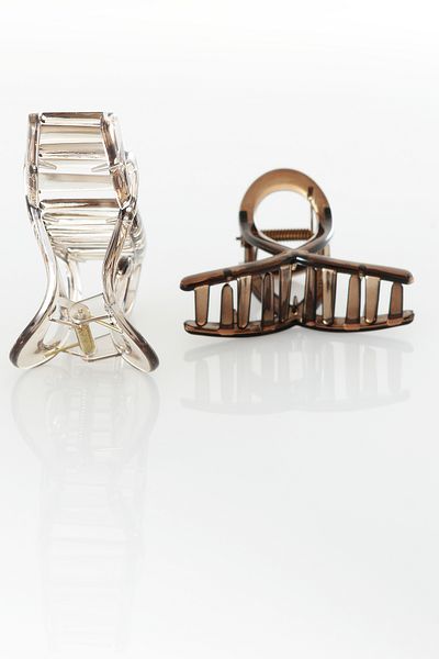 Miorre Set of 2 Heart Model Shiny Latch Hair Clips