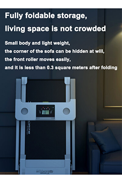 glanfen Foldable Treadmill 1-8KM/H Ultra-Quiet Home Walking/Jogging Machine