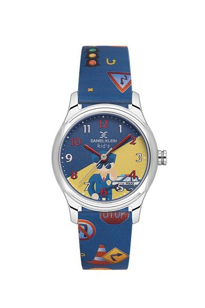 Daniel Klein Lacivert Boy Plate Silicone Cord, Child Wrist Watch