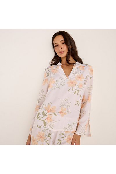 FAV Floral Print Long Sleeves Top and Pyjama Set