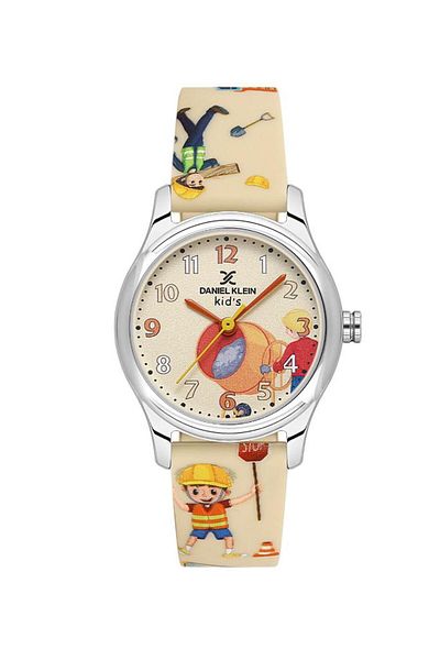 Daniel Klein Yellow Children's Wristwatch - Silicone Cord Wall Clock Model: Dk.1.13681-3