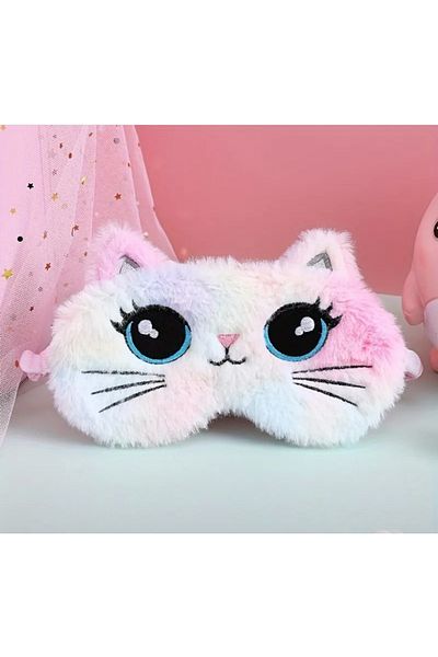 SS HOME CONCEPT Plush Kitten Sleeping Glasses, Sleeping Headband, Colorful Sleeping Headband