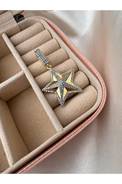 H&S AKSESUAR ZİRKON TAŞLI YILDIZ KOLYE VE AJDA CHARM UCU