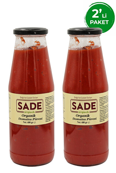 Sade Organik Domates Püresi 680 gr 2'li Paket (2X680 GR.)
