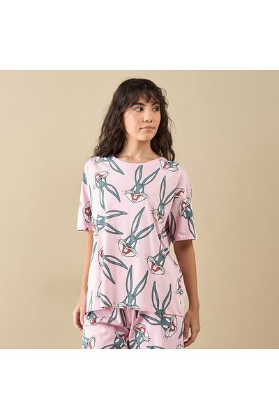 FAV All-Over Bugs Bunny Print T-shirt and Short Set