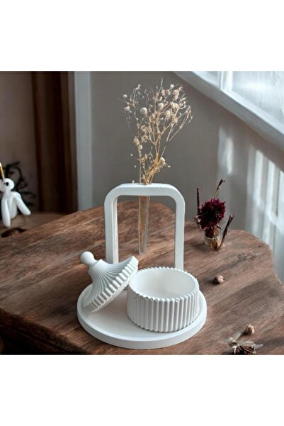 Dekor Tüplü Vazolu Dekoratif Set Tüp hediyeli
