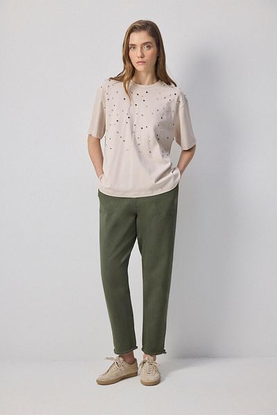 Touché Privé Stone Embroidered T-Shirt