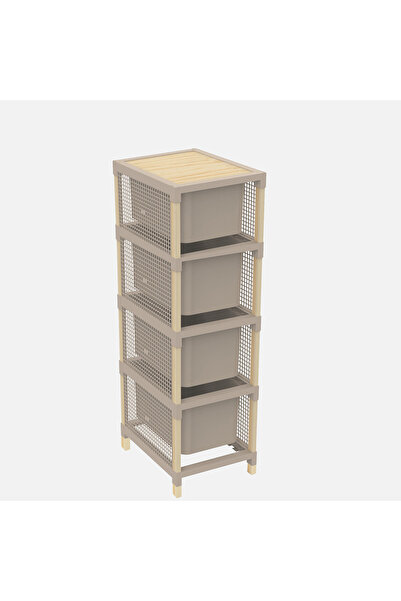 Genel Markalar Çok Amaçlı Fonksiyonel 4'lü Ahşap Çekmeceli Dolap