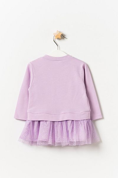 Minipodyum Seasonal Long Sleeve 100% Cotton Lined Baby Girl Tulle Dress