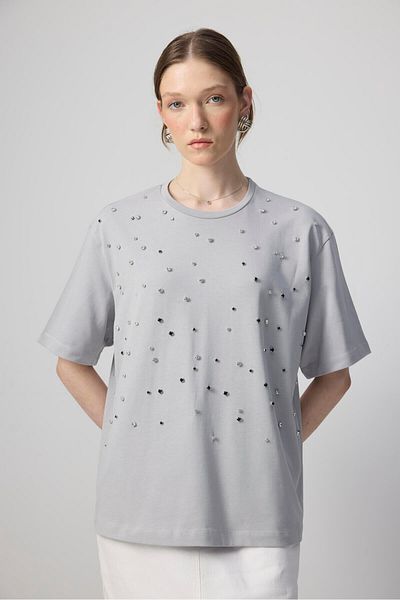 Touché Privé Stone Embroidered T-Shirt