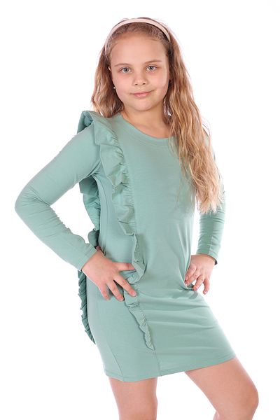 Toontoy Girl's Dress - Ruffle Detailed