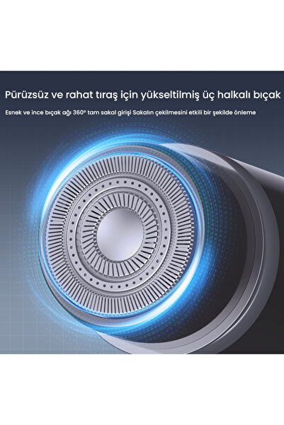 Pluzz Şarjlı Taşınabilir Unisex Mini Sakal ve Yanak Tıraş Makinesi
