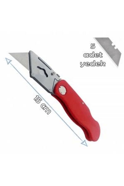 NEZADE STORE Foldable Halıfleks Utility Knife Triangle Tip Falçata ( Lisinya )