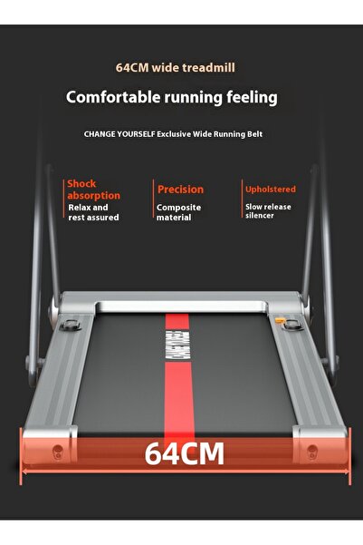 sharpdo 3.0HP Foldable Treadmill for Home - Silent Motor, 0.8-12 km/h Speed (153x64x111 cm)