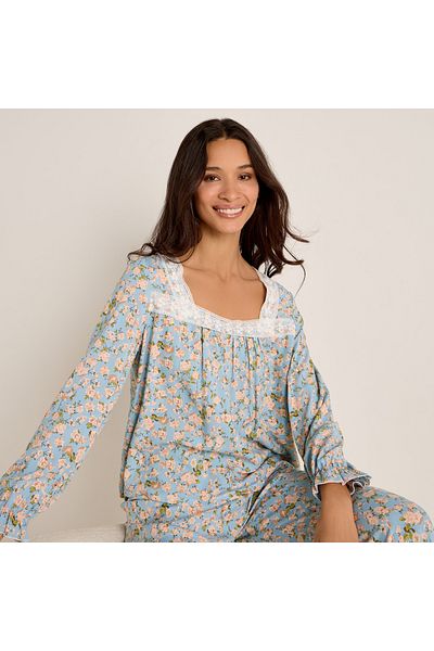 FAV Floral Print Long Sleeves Top and Pyjama Set
