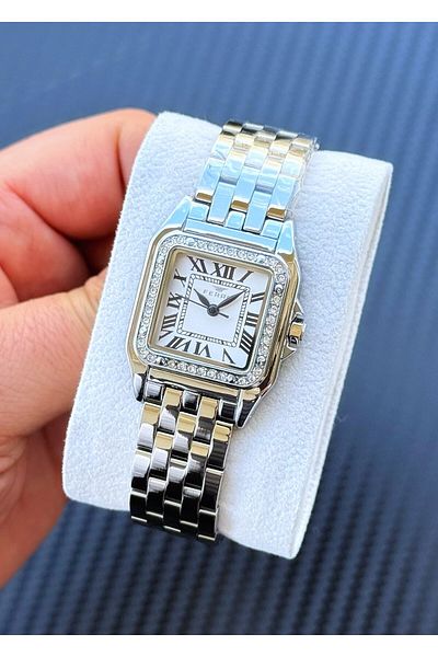 FERRO Silver Square Case Steel Band Women Wrist Watch Asw123-I1901Fr