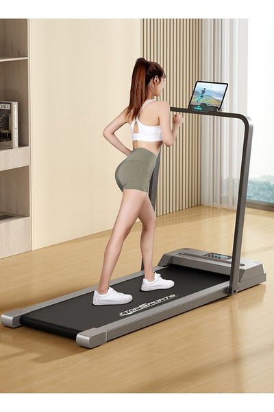 ETG 1-6KM/H Freely Adjustable Household Small Treadmill with LED Display and Wireless Remote Control