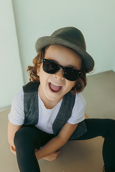 MACERATİ Unisex Black Children's Sunglasses with Uv400 Filter