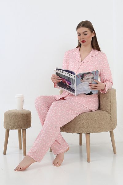 LİKAPA Likapa Front Buttoned Maternity Long Sleeve Pajama Set