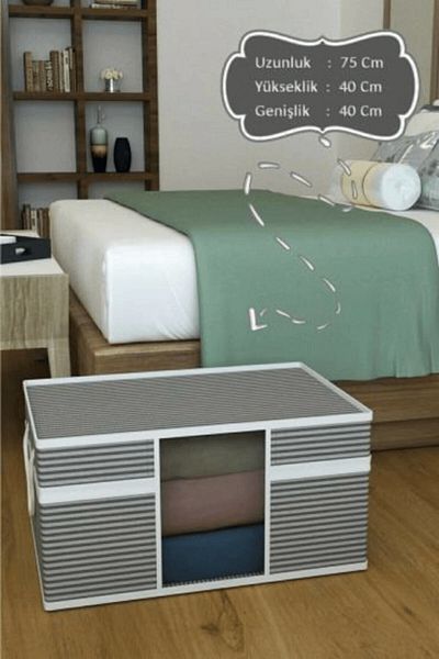 NEZADE STORE 40x40x75 Cm Lisinya - Mega Size Organizer Storage Box with Windows and Multi-Purpose