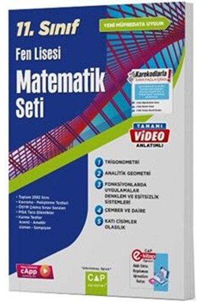 Çap Yayınları Çap 11. Sınıf Matematik Fen Lisesi Seti