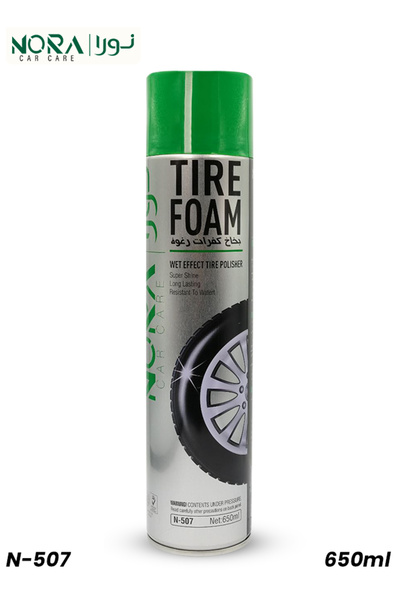 Nora بخاخ تلميع الإطارات Wet Effect Ultimate لحماية تدوم طويلاً، بخاخ العناية...