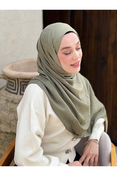Modakaşmir Σάλι με πλεκτό σχέδιο σειράς Silky Jacquard